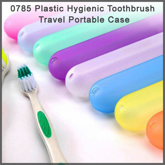 Travel case for toothbrushes, made from hygienic plastic.