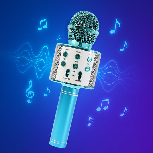 Wireless Bluetooth Recording Condenser Handheld Microphone Bluetooth Speaker Audio Recording Karaoke with Mic (Multicolor 1 Pc)