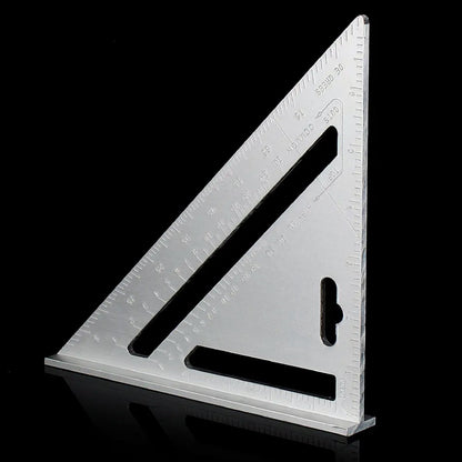 Double side scale triangle tool for accurate measures.