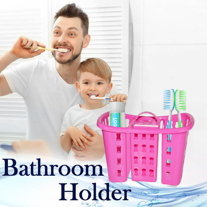 Wall-mounted toothbrush and toothpaste organizer for easy access