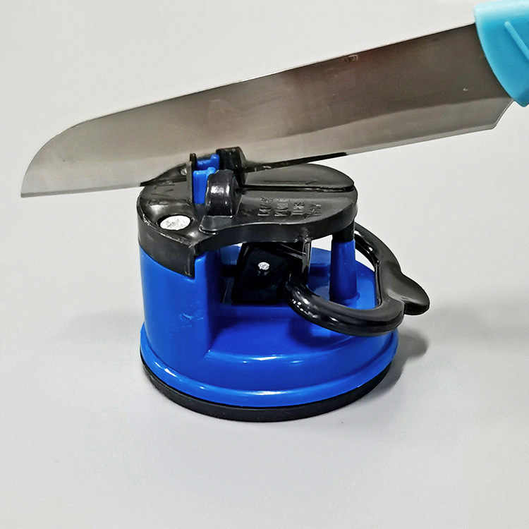 Kitchen knife sharpener with suction cup