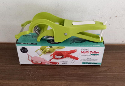 Multifunctional vegetable cutter with peeler