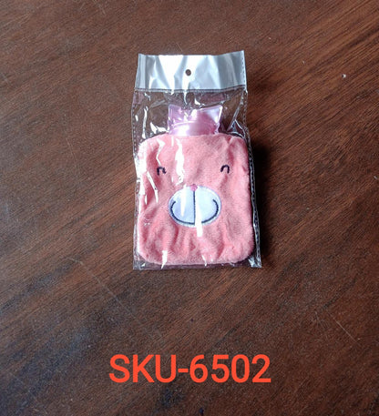 Pink small Hot Water Bag with Cover for Pain Relief, Neck, Shoulder Pain and Hand, Feet Warmer, Menstrual Cramps.