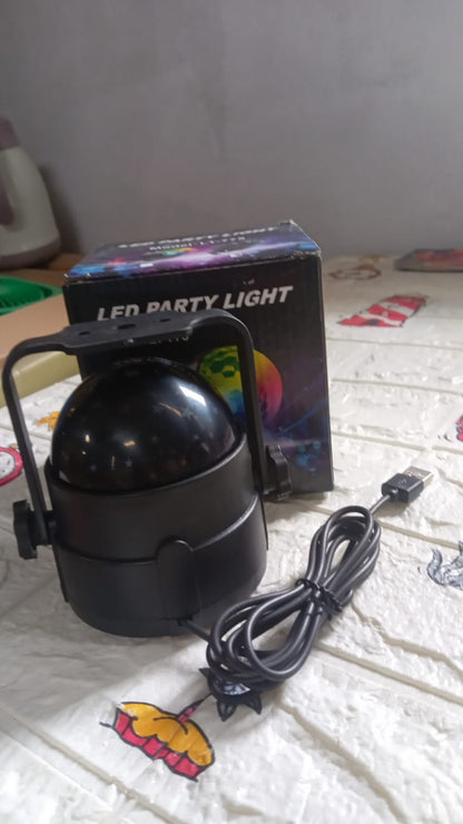 LED disco light with rotating colors, ideal for home and events