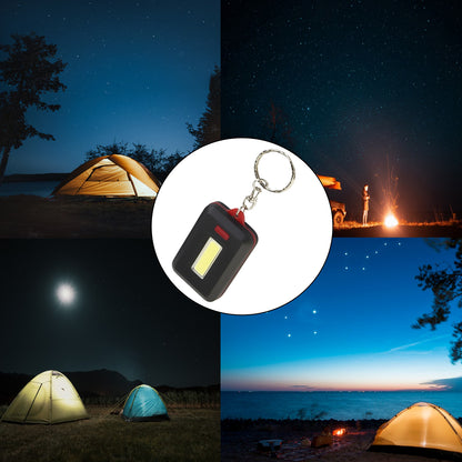 Led Keychain Cob Light With Hook  Loop Sticker. 3 Light Modes (1 Pc  Battery Not Included)