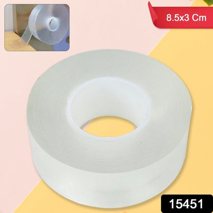 Sticky Double Sided Tape Washable Adhesive Tape Reusable (8.53 Cm  1 Pc)