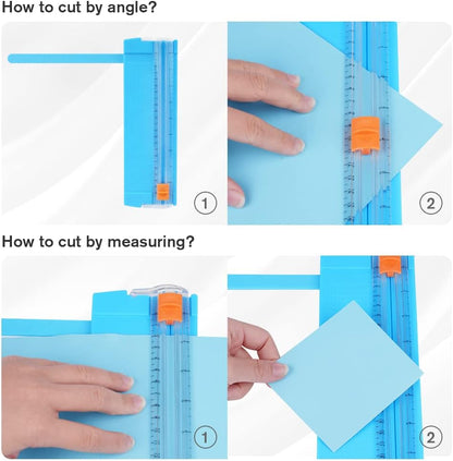 Paper Cutter A5 Mini Paper Cutter Portable Paper Cutting Machine (1 Pc  Mix Color)