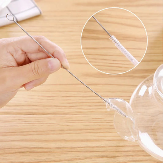 Stainless Steel Straw Cleaning Brush Drinking Pipe (20 Cm  1 Pc)