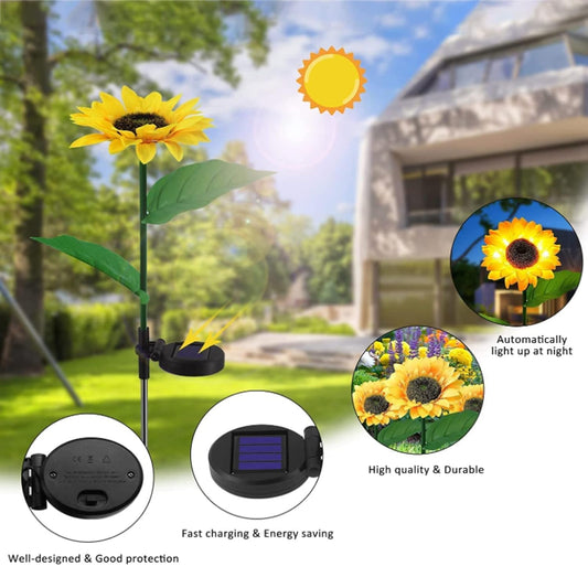 Sunflower Solar Led Lights Warm White Garden Light (1 Pc)